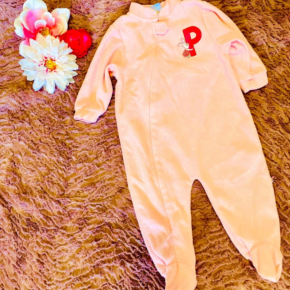Disney 3-6 months fleece pink footed sleeper.
